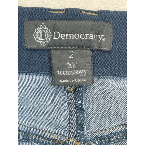 Democracy Jeans Womens 2‎ Blue Denim Ab Technology Straight Stretch - Picture 4 of 9